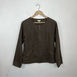 Garnet Hill Everyday Linen Jacket Size 8